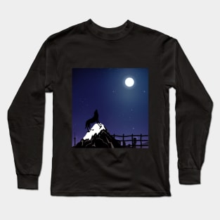 screaming wolf Long Sleeve T-Shirt